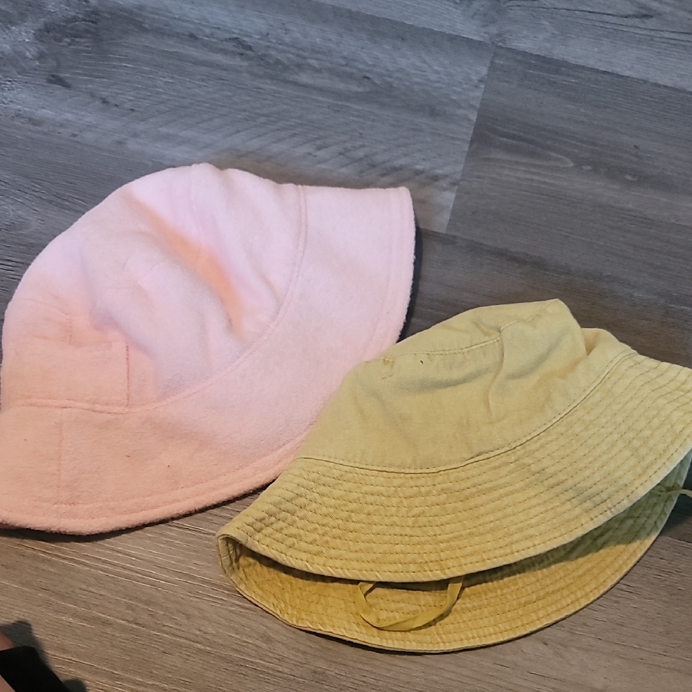 Pink And Yellow Bucket Hats